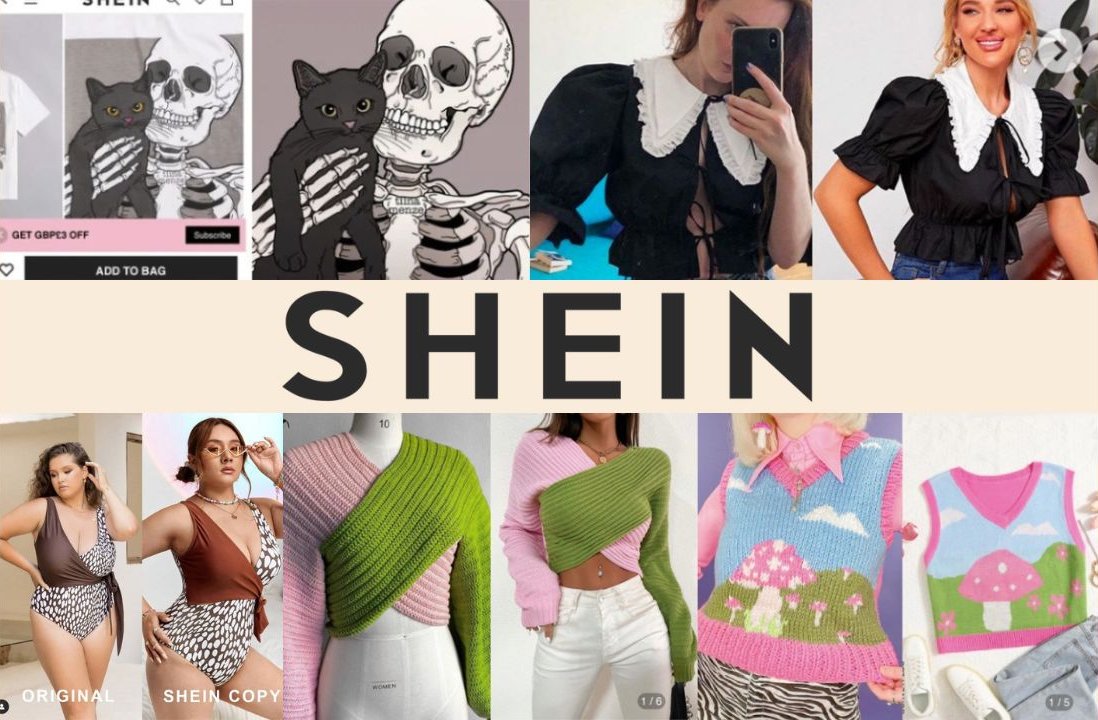 Thumbnail for article '40+ Businesses Shein Stole Designs From: The Complete List'. 5 stolen designs by SHEIN